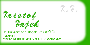 kristof hajek business card